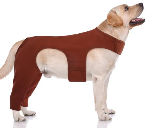 Hjyokuso Hunde-Genesungsanzug, Operationsanzug, Bein-Operationsanzug, Leck-Ärmel für Hinterbeine, Ellenbogenschutz, Hundeärmel gegen Lecken, Biss vermeiden Wundinfektionen, Größe L