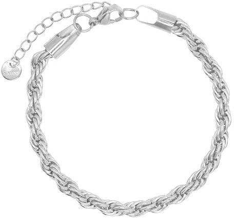 Heideman Armband Damen aus Edelstahl silber farbend poliert Armkette für Frauen mit verstellbarem Karabinerverschluss