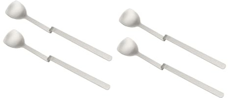 Amosfun 4 Stück Honiglöffel aus Edelstahl marmeladenlöffel küchenlöffel S-Form-Löffel Kaffeelöffel umrühren Löffel mit gebogenem Griff Honiglöffel für den Haushalt Rostfreier Stahl Silver