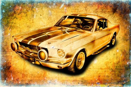 Cuadro moderno mustang – Made in France – Cuadro de cristal acrílico 120 x 80