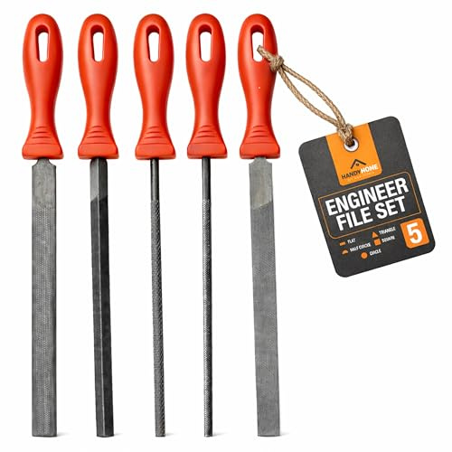 SOL 5pk Metal File Set - Precision Metal Files for Steel & Wood - 200mm