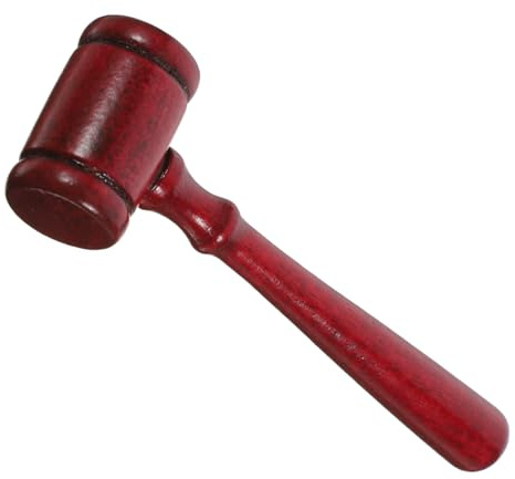 TOYANDONA Wooden Judge Gavel for Lightweight Auction Hammer Cosplay Prop for Boys and Law Student Role Play