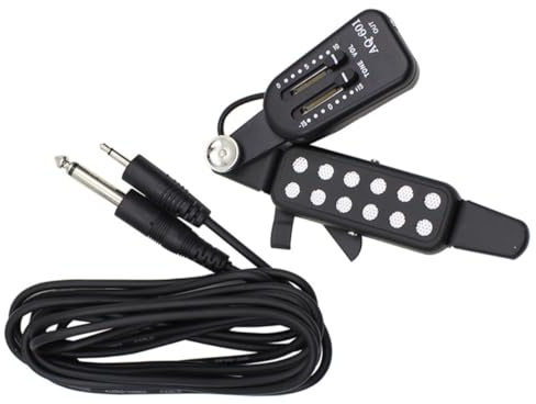 FUNOMOCYA Acoustic Guitar Sound Hole Pickup Silver Folk Classical Guitar Transducer Pickup Suitable for Plucking Instruments