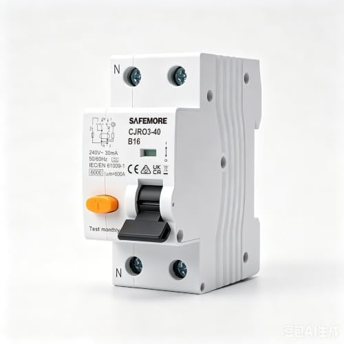 SAFEMORE RCBO FI/LS-Schalter Typ A B16 30mA 6kA 1P+N elektromagnetisch | Elektromagnetischer RCBO mit netzspannungsunabhängigem FI-Schutz für zuverlässige Sicherheit auch bei Netzausfall.