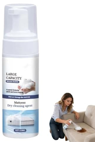 Wash-Free Cleaner Spray, Matratzen Reiniger Geruchsentferner, Matratzenreiniger Spray für Matratze und Bettwäsche, Leistungsstarker Matratzen-Gelbreiniger, for Car Upholstery, Carpets, Rugs (1PC)