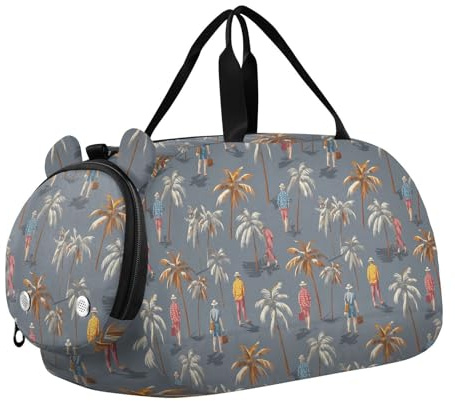 Lazy Shores Guy Gray barn duffelväska med skor fack lätt övernattningsväska för pojkar och flickor bolsos de viaje para hombre