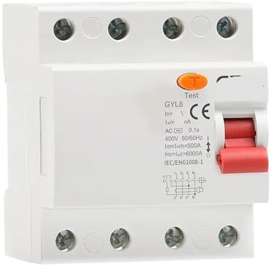 GYL8 – disjoncteur différentiel électromagnétique triphasé + N, interrupteur de sécurité 4P 25A 40A 63A(4P 40A,100mA)