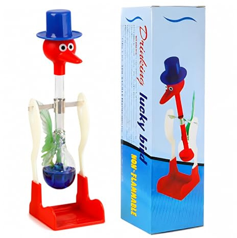 Drinking Bird Desk Toy, Blue Perpetual Motion Desk Drinking Bird Toy | Blue Drinking Water Bird Toy, Perpetual Motion Bobbing Bird, Educational Science Decor for Desk Office Gift
