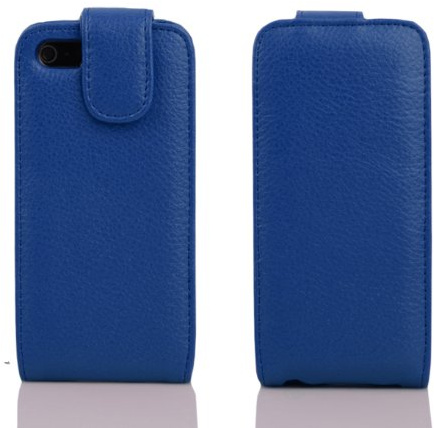cadorabo Coque pour Apple iPhone 5 / iPhone 5S / iPhone SE en Bleu CÉLESTE - Housse Protection en Style Flip avec Fente Carte - Etui Poche Folio Case Cover