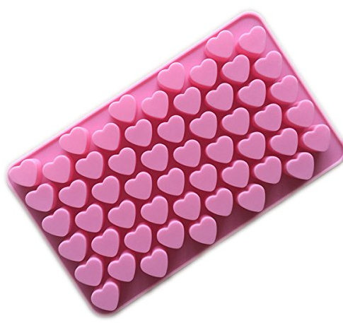 Mnixy Mini cubetto di ghiaccio in silicone a forma di cuore, confezione da 1, S