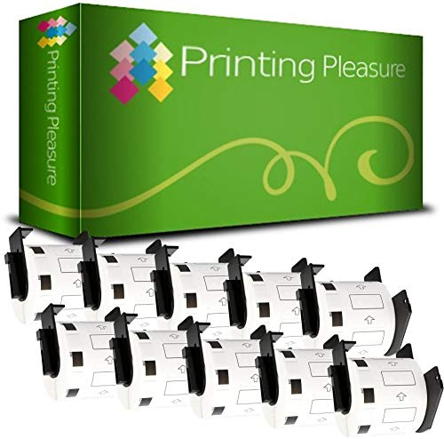 10 x DK11209 Etiquetas Compatible con Brother P-Touch QL-500 QL-570 QL-650 QL-700 QL-720 QL-800 QL-810 QL-820 QL-1100 QL-1110N | 29mm x 62mm | 800 Etiquetas por Rollo | Etiquetas de dirección, Papel