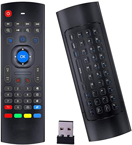 Favormates Air Remote Mouse MX3 Pro,2.4G Backlit Kodi Remote Control,Mini Wireless Keyboard & Infrared Remote Control Learning, Best for Android Smart Tv Box HTPC IPTV PC Pad Xbox Raspberry pi 3