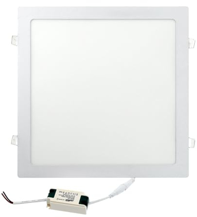 Jandei - Downlight LED 24W Cuadrado, Montaje para Empotrar. Tamaño 29x29 cm, Transformador Incluido. Perfecto para Casa, Salon, Dormitorio, Pasillo, Oficina. (Blanco Neutro 4200K)