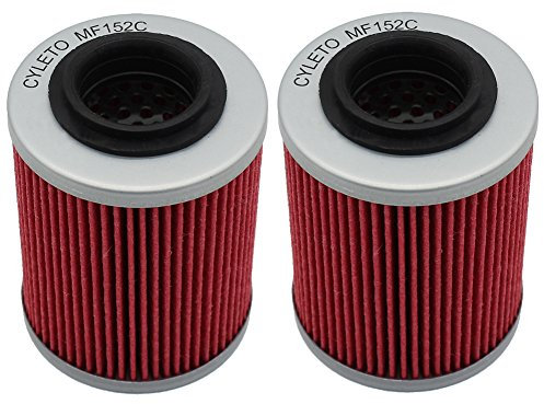 Cyleto Ölfilter for CAN-AM OUTLANDER MAX 1000 EFI DPS/EFI LTD/EFI X MR/EFI XT/EFI XT-P 1000 2013 2014 2015 2016 (2 Stück)