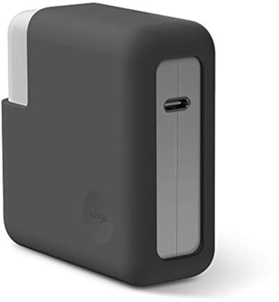 elago Funda de Silicona para Cargador Apple MacBook Pro | Compatible con MacBook Pro M2 [13″, 2022], M1 Pro con CPU de 8 Núcleos [14″, 2021] y Modelos [13″, 2016-2020] (Gris Oscuro)