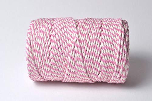 20m - Everlasto Chunky Beautiful Baker's 'Original' Cotton Craft Twine (4mm approx) (ROSE PINK)