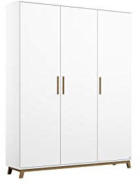 Rauch Möbel Carlsson, Kleiderschrank, Farbe Weiß, Breite 136 cm | Schrank, Kinderkleiderschrank, 3-türig, für Schlafzimmer, Kinderzimmer, Babyzimmer, Garderobe, Flur
