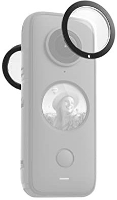 Insta360 CINX2CB/E ONE X2 Lens Guards - Black, Compact Camcorder Accessory for Action Camera, 5.7K Video Capture, 4K Resolution