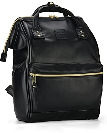 Kah&Kee Damen Leder Rucksack - Elegantes 15 zoll Laptoprucksack für Lehrerinnen und Arbeitsamkeit im Büro mit diebstahl