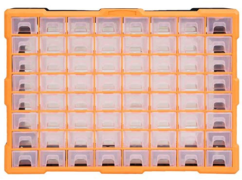 Susany Sorteringslåda med 64 lådor, sortimentlåda för små delar, sorteringslåda, multilådinredning, 52 x 16 x 37,5 cm