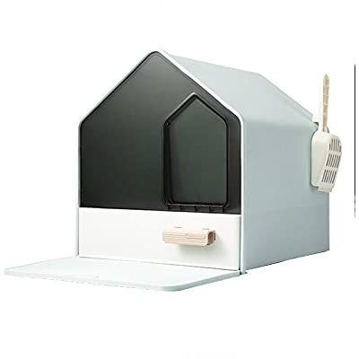luckxuan Katzentoilette Vollständig eingeschlossene Katze Wurf Box Schubladenart Katzen Toilette Desodorieren Kätzchen Bettpans Anti-Spritzer Für Katze unter Haustierbedarf Katzentoiletten