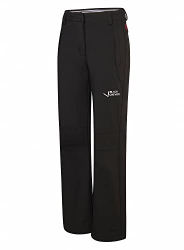 Black Crevice Damen Softshellhose, Black/White, 36