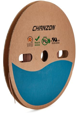Chanzon 2:1 Ratio - 80Ft Roll - 1/24 (1mm) Heat Shrink Tubing 2:1(25M Total Length) Brown Polyolefin Sleeving Wrap Shrinking 2 to 1 1pcs