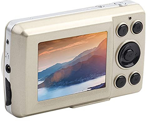 720P Full HD Digital Camera - 36MP Vlogging With 16X Digital Zoom, 2.4 Inch LCD Mini Video for Students, Children, Adults, Beginners (Gold)