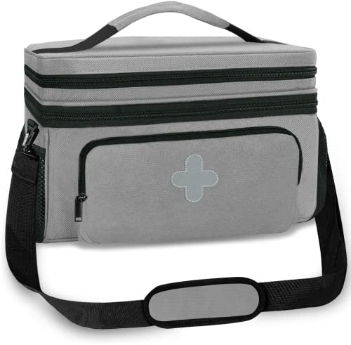GDNasist Medicine Storage Bag, Medical Bag Pill Bottle Organizer Empty