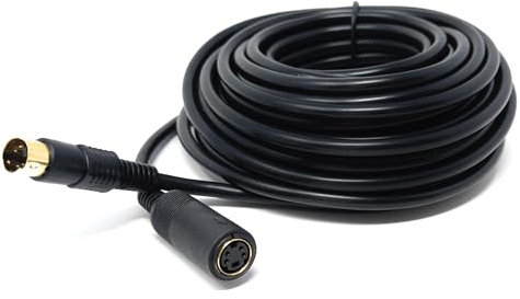 DRUT 10m S-Video Extension Cable, 4 Pin Mini Din (Male to Female) Lead Cord 33ft