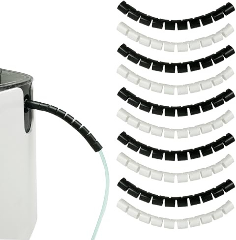 Heyshapeing 10 x Sauerstoffschlauchhalter – PVC-Material – Schwarz und Weiß – kompatibel mit Sauerstoffkonzentrator und tragbaren Schläuchen