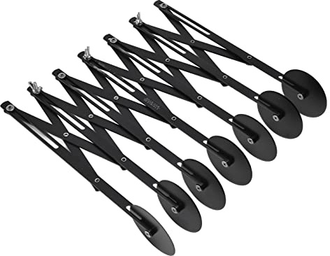 Dough Roller Cutter, Stainless Steel Wheel Distance Adjusted Save Time Accurate Consistent Pizza Cutter for Biscuits Pastry (7 Rounds)