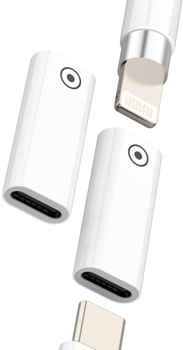 Adaptateur Lightning Femelle vers USB C Femelle pour Recharge pour Apple Pencil pour iPad 1ère Génération Câble Chargeur Adaptateur USB-C Connecteur Dongle pour Stylet pour Apple Accessoires