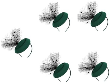 SAFIGLE 5 Stück Tea Party Hut Damen Stirnband Fascinator Hut Für Damen Braut Fascinator Pillbox Tee Party Stirnband Für Tee Hüte