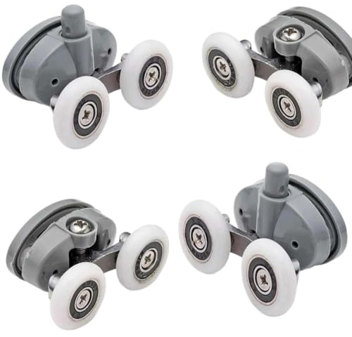 Roulette Douche Lot de 4 roulettes/roulettes/roues for porte de douche double, roulettes de rechange for meubles en haut et en bas for portes coulissantes Roulette Porte Coulissante Douche(25mm)