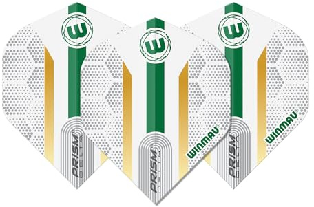 WINMAU Dart Flight - Prism Delta Extra Thick 100 Micron - 1 Satz pro Packung (insgesamt 3 Dart-Flights) - Professionelles Dart Zubehör