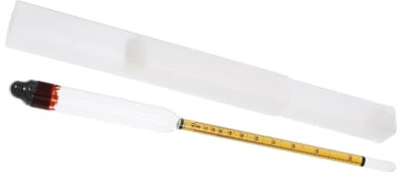 ABOOFAN Alcohol Density Meter Yellow Graduated Scale Hydrometer for Spirits Testing Portable Accurate