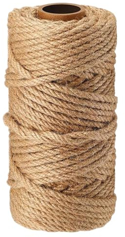 Sisal Rope, Sisal Rope for Cat Scratcher 328FT/100M Extra Long Natural Cat Scratching Sisal Rope 6MM Thick Cat Scratch Rope DIY Jute Rope for Scratch Posts, Cat Trees Replacement Repair