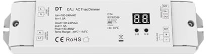 Dimmer triac AC DT4 con interruttore a pulsante dimmerabile funzione display digitale DALI2 adatto for luci LED dimmerabili AC 110 V 220 V 230 V