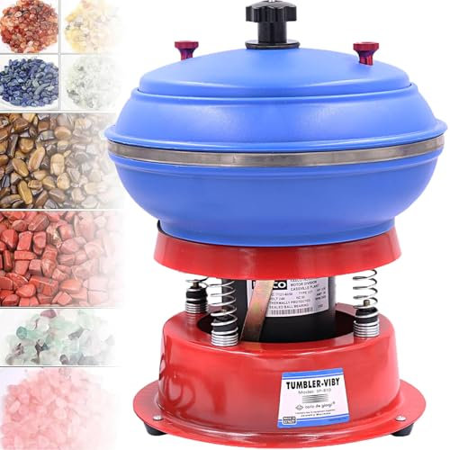 Lucidatrice a Vibrazione a buratto per Gioielli Metalli - 10 Pollici Rotativo Machine polissage Vibration, per levigatura e lucidatura - Superfici Pezzi