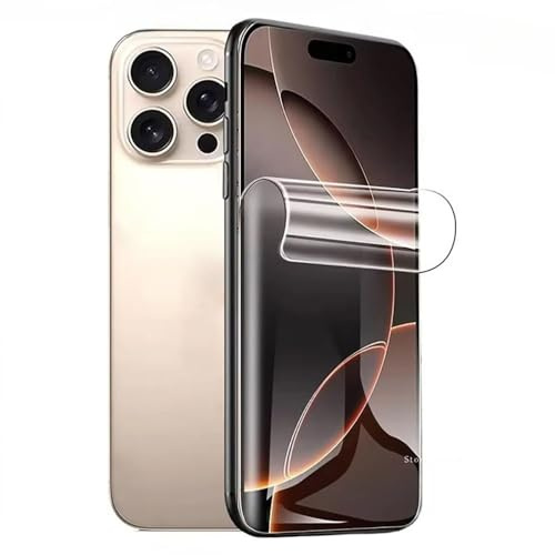Acoweous Pellicola Protettiva Trasparente in Idrogel per iPhone 15 5G, Protezione Dello Schermo Flessibile in TPU Morbido [Ultra Sottile] [Alta Sensibilità] 2 Pack