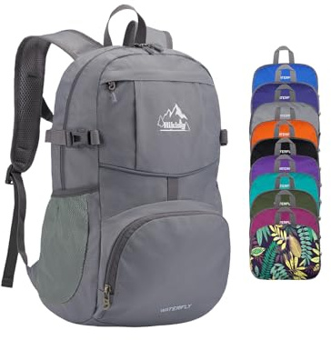 WATERFLY Faltbarer Rucksack Ultraleicht Wanderrucksack 25L Tagesrucksack