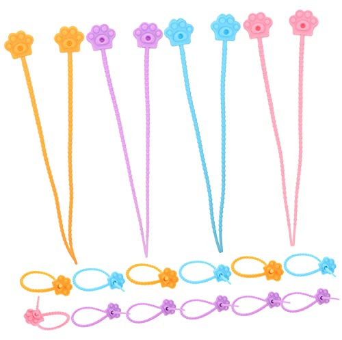 QUMIIRITY 20pcs Reusable Silicone Zip Ties Cable Ties Lock for Cable Management and Cord Organizing