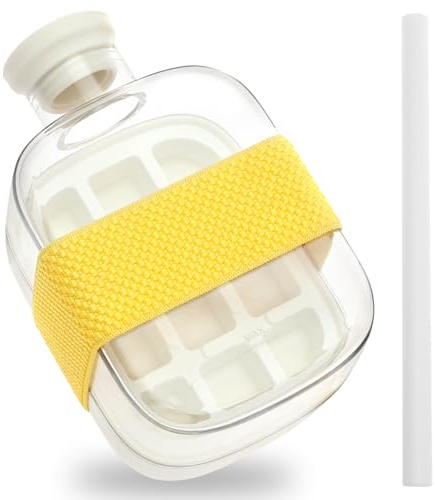 Iskubsform i silikon, stor isbitsflaska, lätt lossning, snabb fyllning utan beröring, isbitsform för cocktails whisky vin frukt fruktmos glass (500 ml)