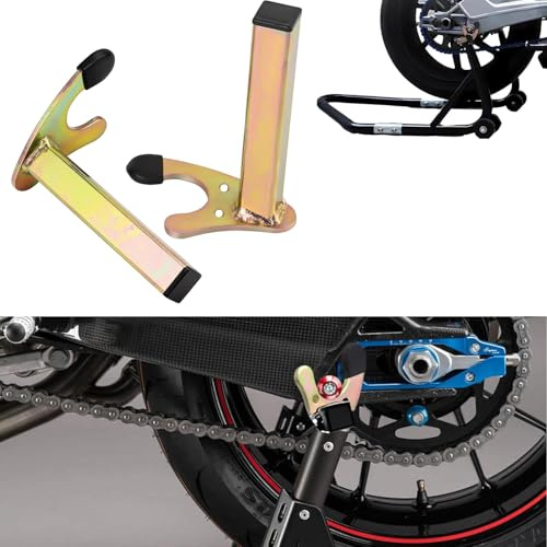 1 Paio Supporto per Cavalletto per Moto con Artiglio di U,Adattatori per Cavalletto Moto per Ruota, Supporto per Artigli per Moto,Cavalletto Posteriore per Moto (Tubo Quadrato a Forma di U)