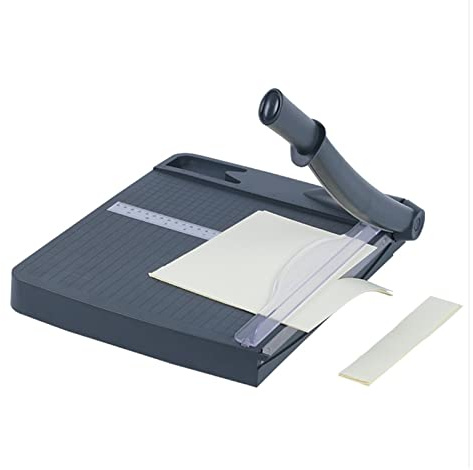 Manuell A4-pappersgiljotinskärare Bärbar fotostålskärmaskin Skolkontor Precisionslagringsbar papperstrimmer