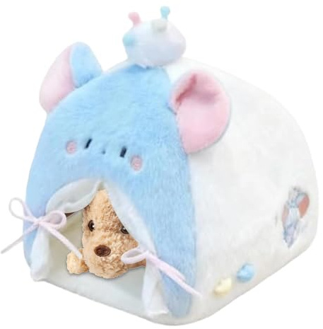 Bett für Puppen | Spielzeug für Miniaturmöbel | kleines Prinzessinnenbett Einrichtung | für Mädchen Kinder Schlafzimmer Wohnzimmer Fantasie-Spiel Plüschtiere Innendekoration Büro