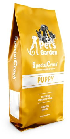 Special Crock Crocchette per Cani Puppy Cibo Secco Completo e Bilanciato per Cane a Base di Carne Manzo e Agnello Ideale per Cani di Tutte le Razze Sacco da 20kg Prodotto Made in Italy