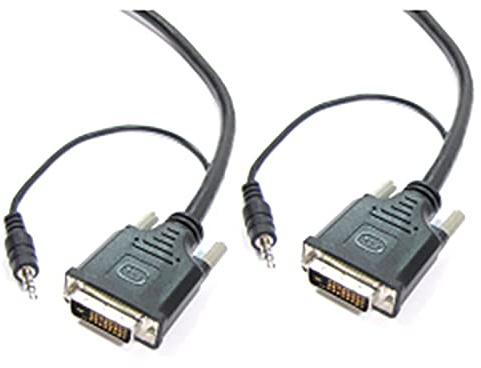 BeMatik - Super DVI-D avec Prise Audio de 3,5 mm mâle de 7 m