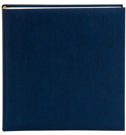 Goldbuch 27 708 Fotoalbum Summertime Blau mit 60 weißen Seiten, Jumbo Fotobuch mit Leinen Einband und Pergamin, Foto Album zum Einkleben bis 336 Bilder, Erinnerungsalbum 30x31 cm, buchgebunden